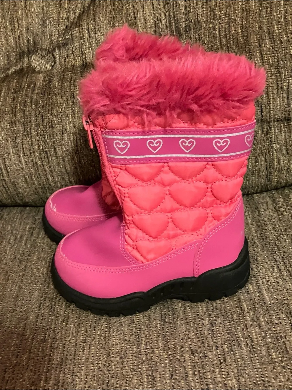 Rugged Bear Girls Hot Pink Snow Boots Size 7